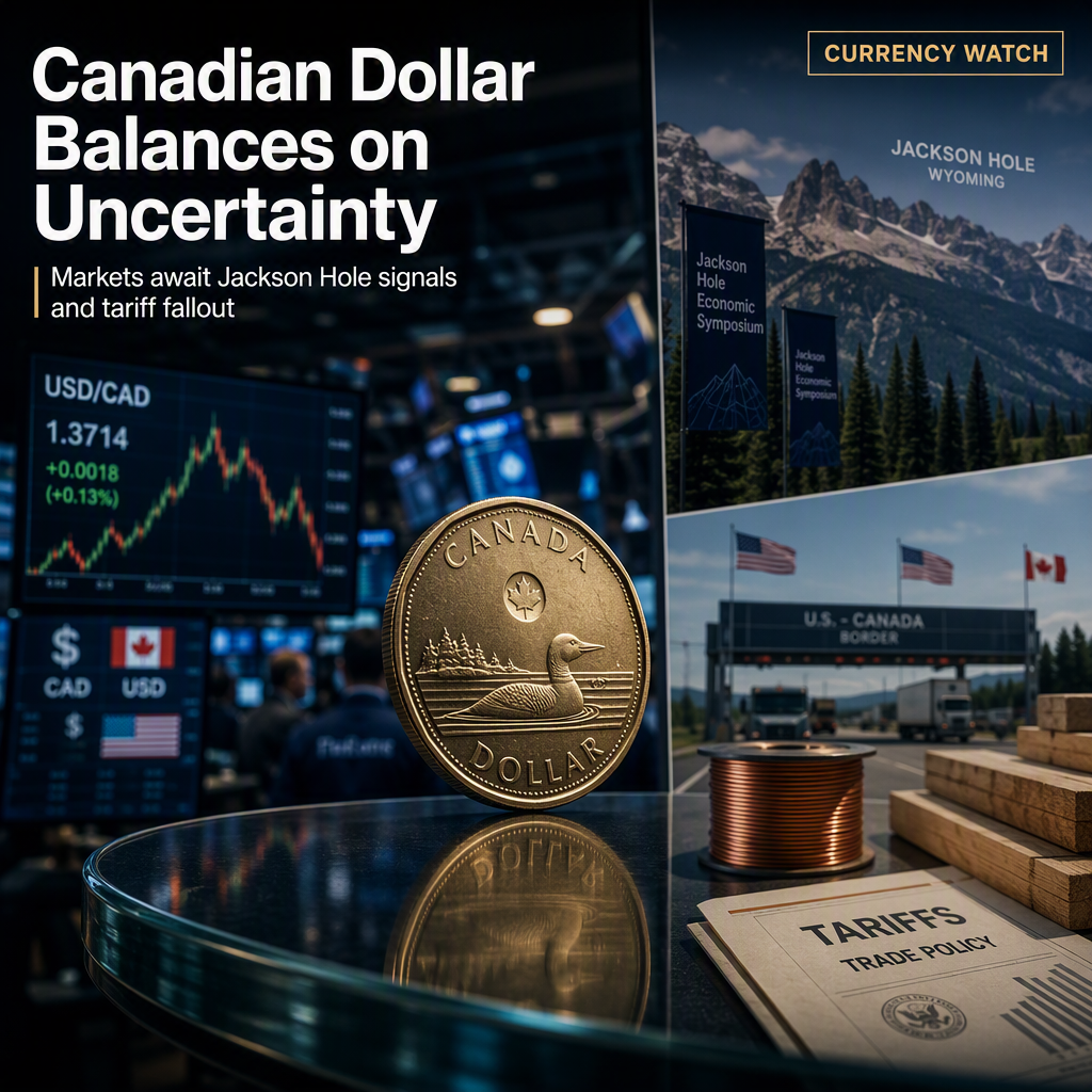 Canadian Dollar Holds Steady as Markets Await Jackson Hole and Tariff Impact