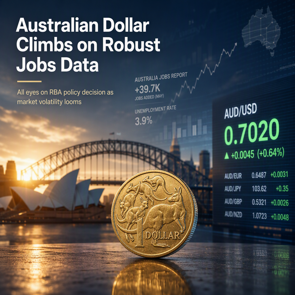 Australian Dollar Rises Ahead of RBA Policy Decision Amid Strong Job Data