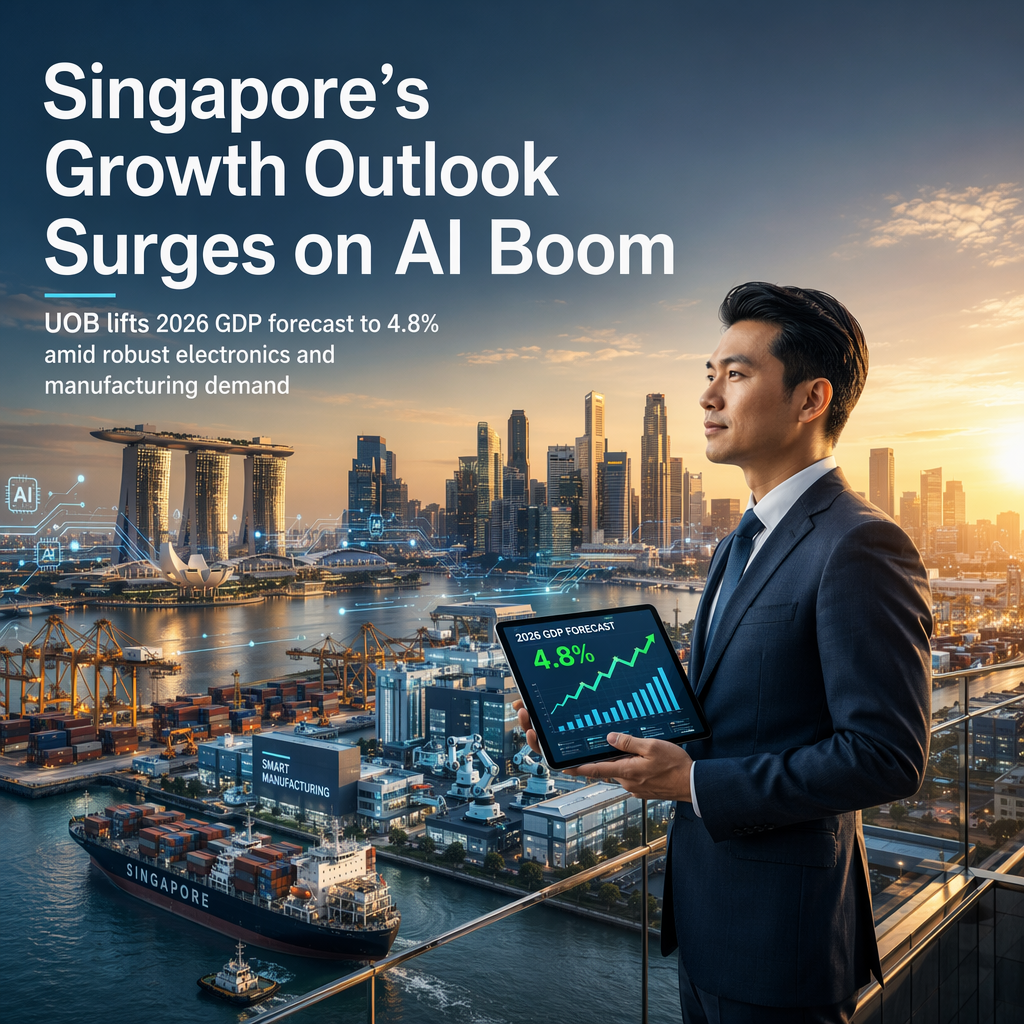 UOB Raises Singapore's 2026 GDP Growth Forecast to 4.8% on Robust AI-Driven Demand
