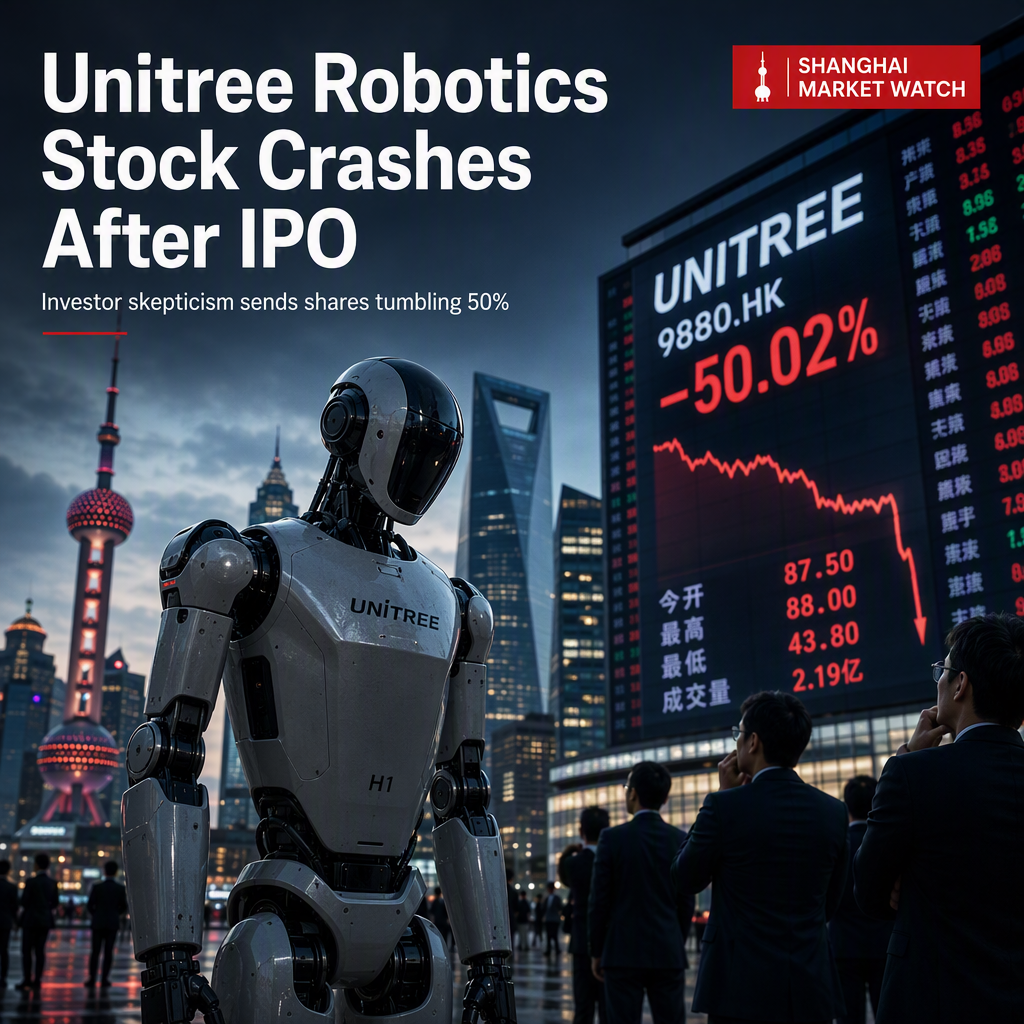 Unitree Robotics Shares Plunge Over 50% in First Month After Shanghai IPO Amid Investor Skepticism