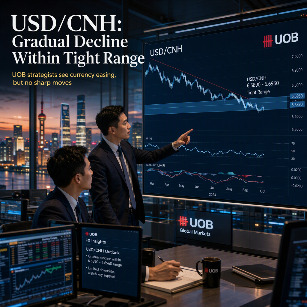 UOB Strategists Forecast Gradual Decline of USD/CNH Within Tight Bands