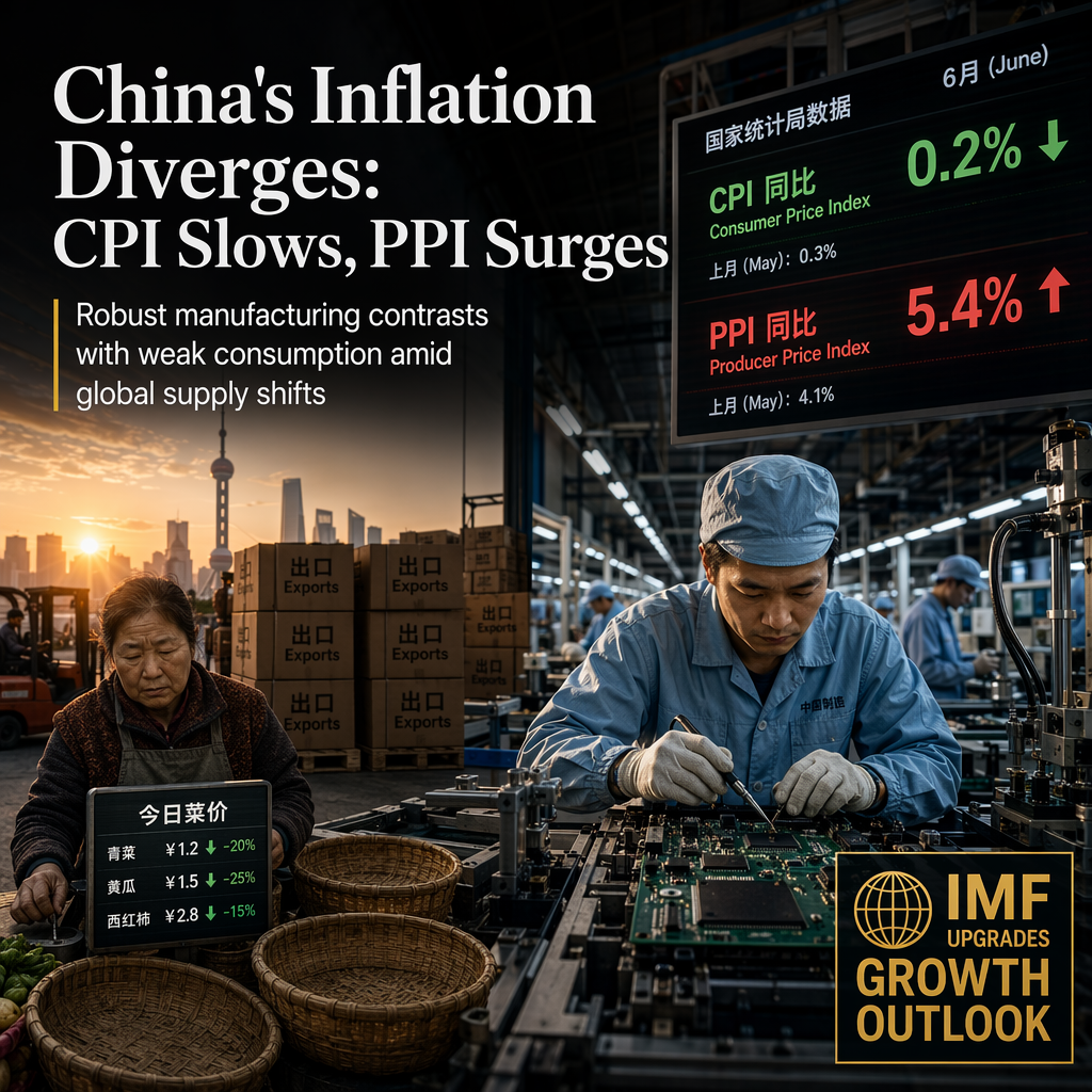 China's June Inflation Slows as Producer Prices Surge, Highlighting Divergent Economic Trends