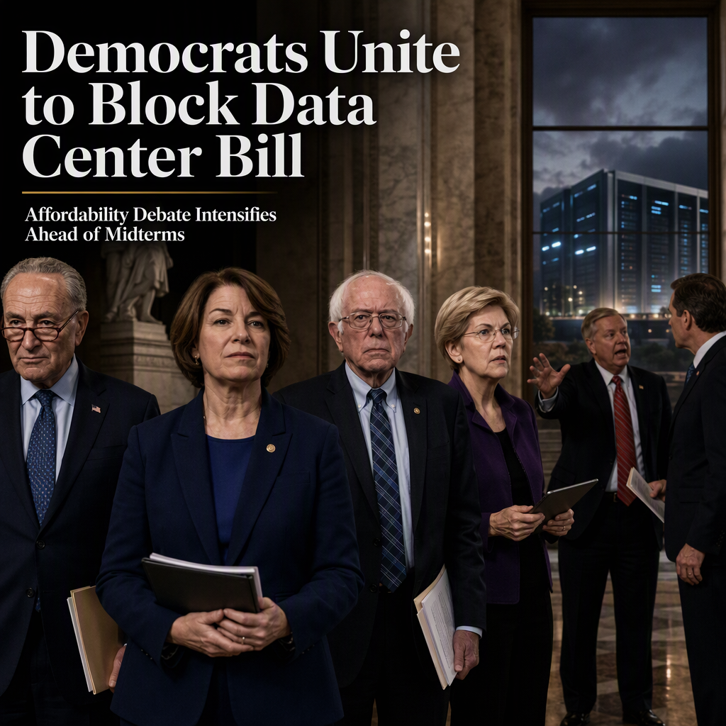 Senate Democrats Poised to Block GOP Data Center Bill Amid Affordability Debate