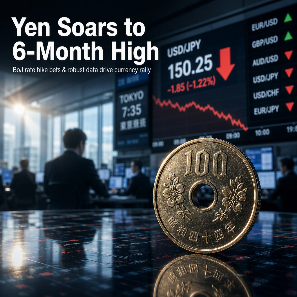 Japanese Yen Surges to Six-Month High on BoJ Rate Hike Bets and Strong Economic Data