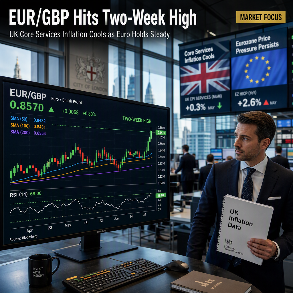 EUR/GBP Climbs to Two-Week High as UK Core Services Inflation Cools
