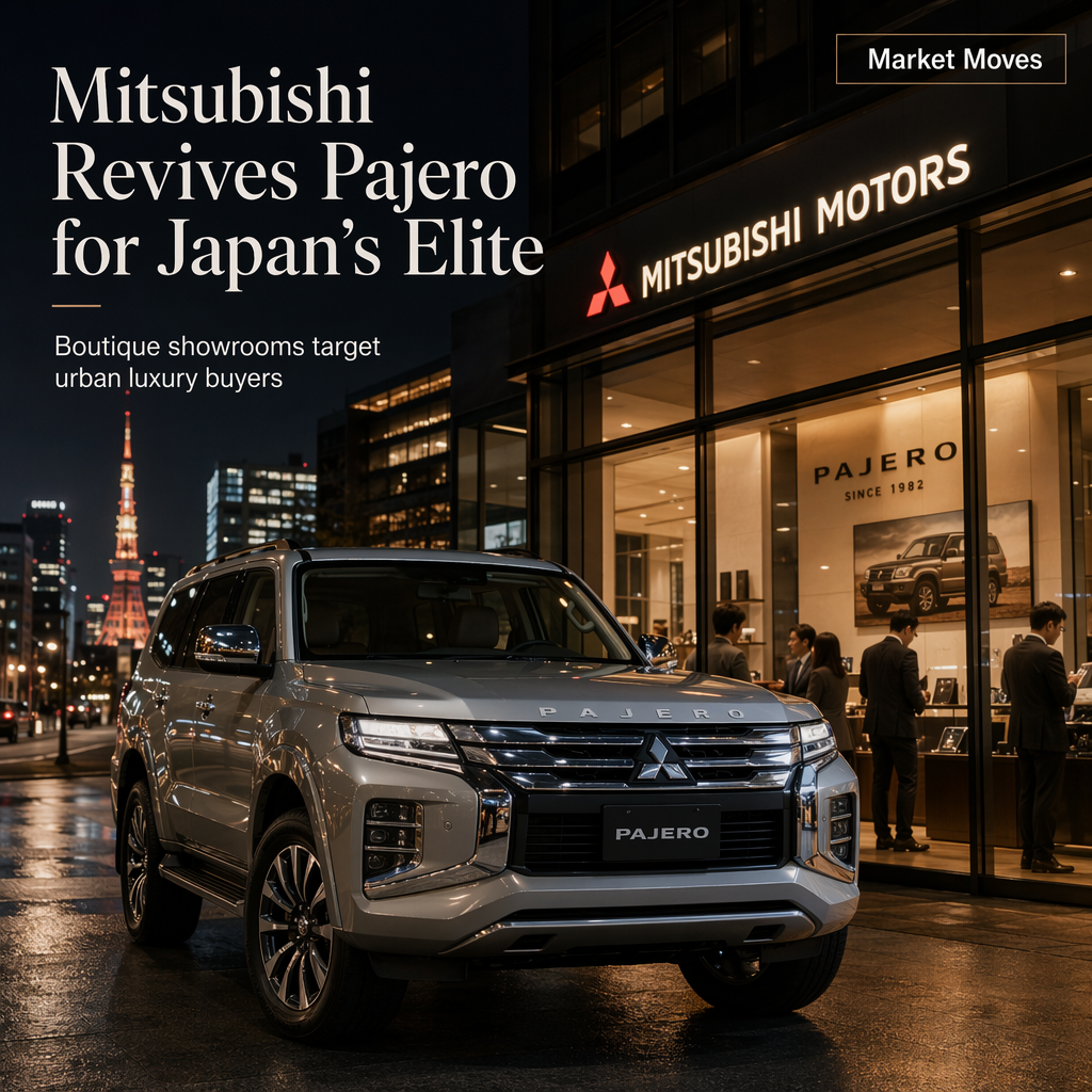 Mitsubishi Motors Revives Pajero SUV with Boutique Showrooms Targeting Affluent Japanese Market