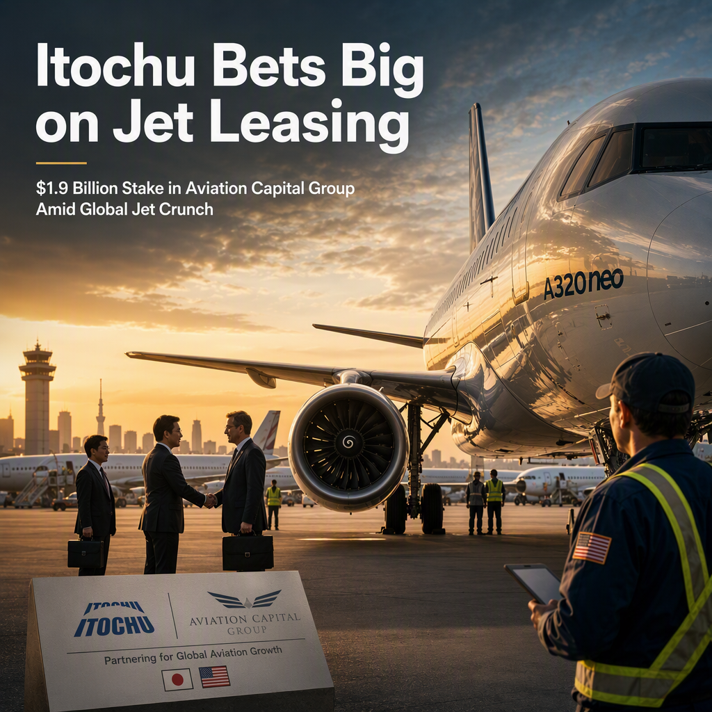 Itochu to Invest $1.9 Billion for 50% Stake in Tokyo Century’s Aviation Capital Group Amid Global Jet Shortage