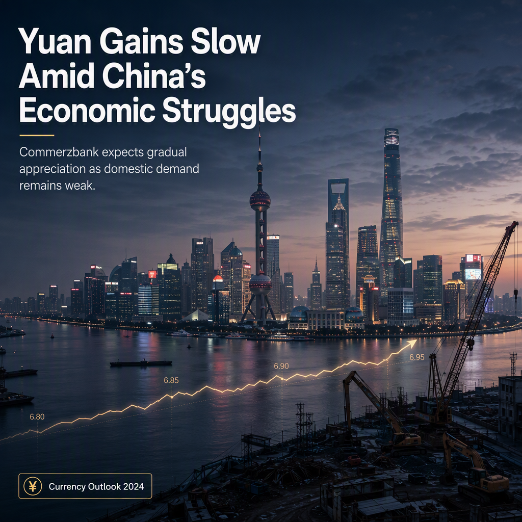 Commerzbank Sees Slow Yuan Appreciation Amid Weak Chinese Domestic Demand