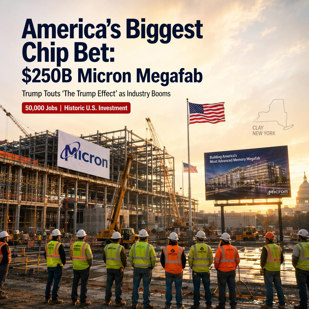 Micron Announces $250 Billion U.S. Chip Investment, Trump Claims Credit for Historic Expansion