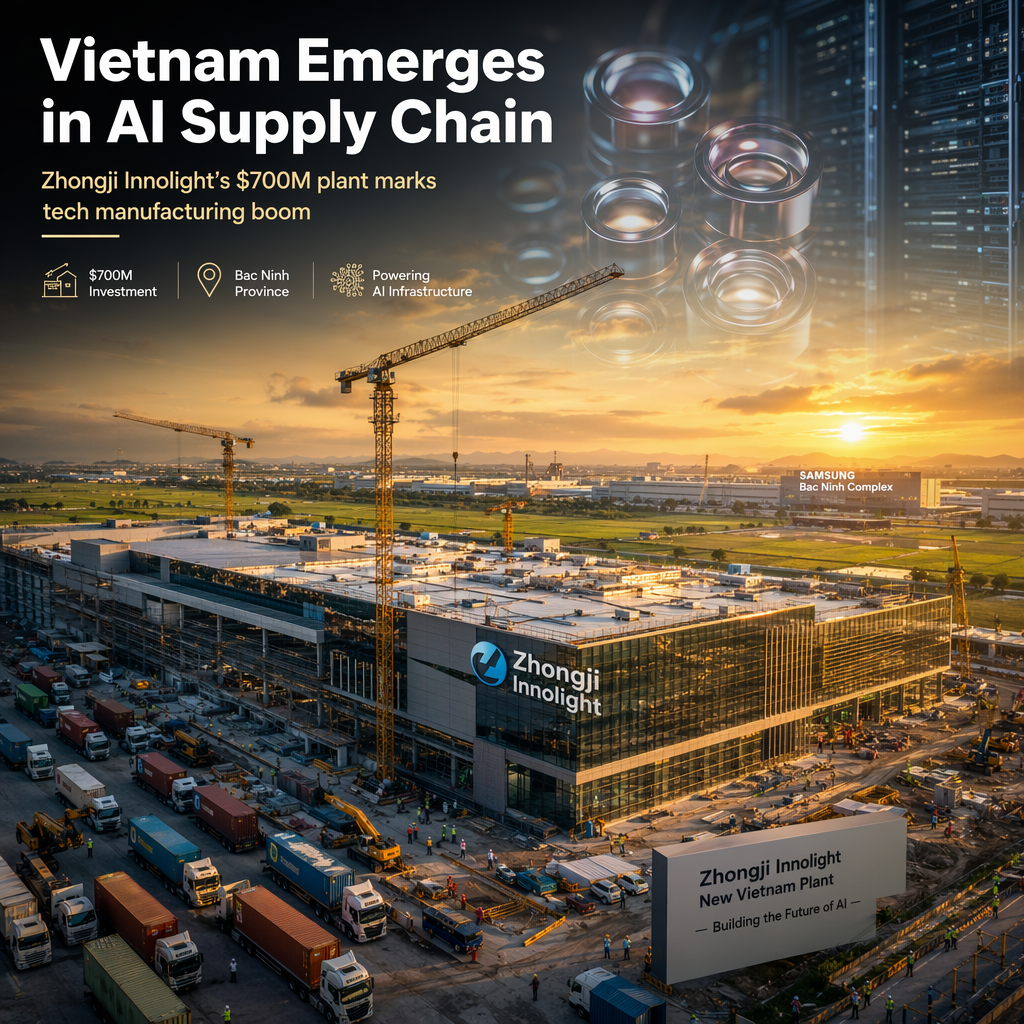 Chinese Nvidia Supplier Zhongji Innolight Commits $700 Million to New Vietnam Plant Amid AI Infrastructure Boom