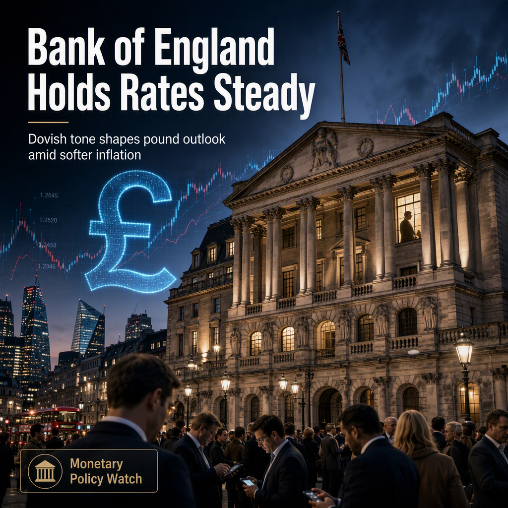 Bank of England Holds Rates at 3.75% Amid Softer Inflation, Dovish Tone Shapes Pound Outlook