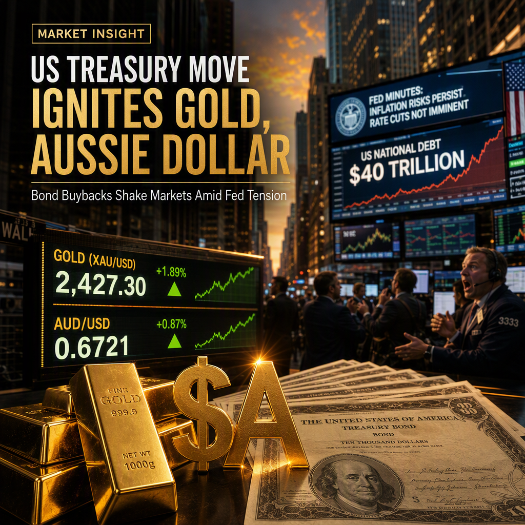 US Treasury Doubles Long-Term Bond Buybacks, Boosts Gold and Australian Dollar Amid Fed Hawkishness
