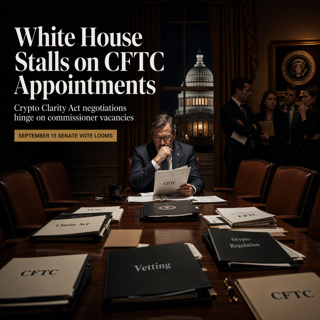 White House Vetting CFTC Commissioner Candidates Amid Clarity Act Negotiations