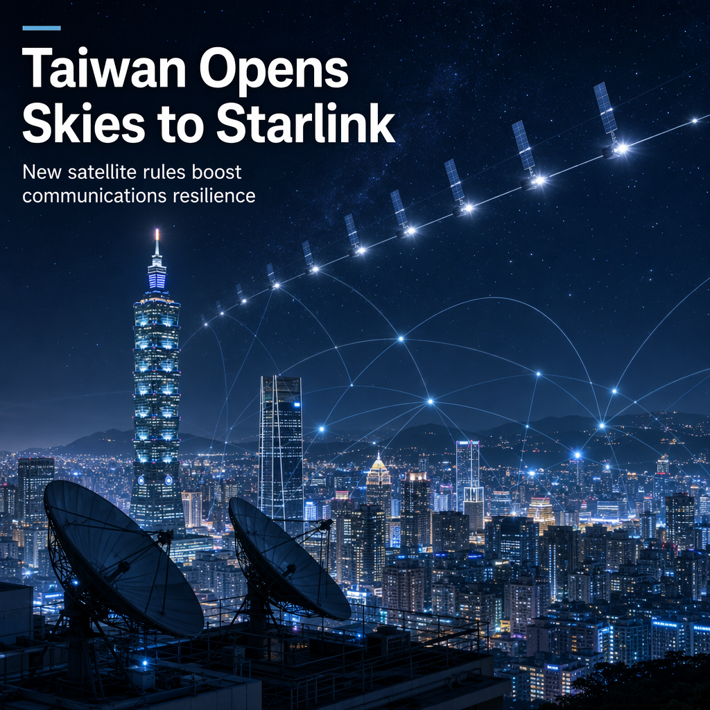 Taiwan Relaxes Foreign Satellite Ownership Rules, Paving Way for Starlink Entry