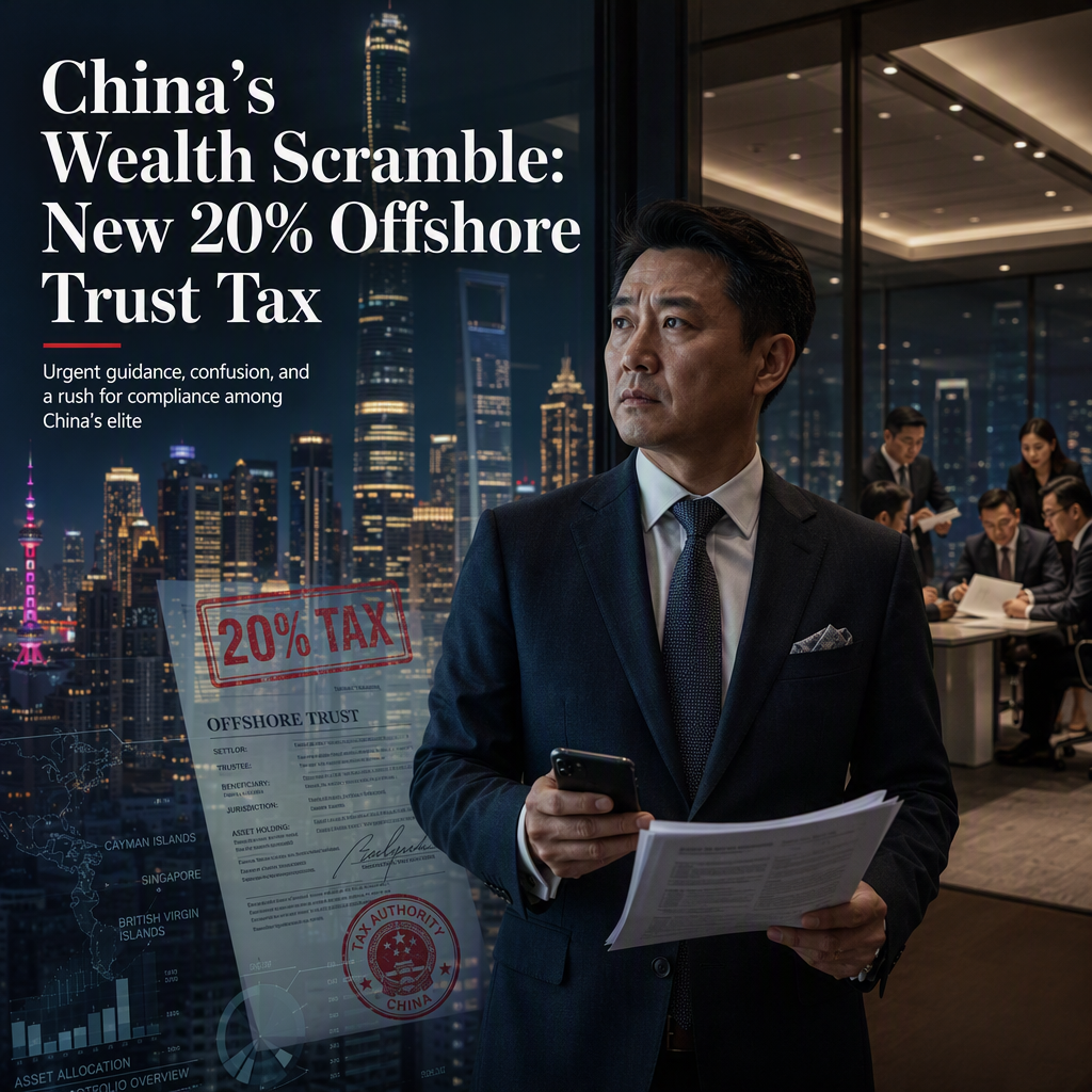 Beijing Moves to Clarify New 20% Tax on Offshore Trusts, Prompting Scramble Among China's Wealthy