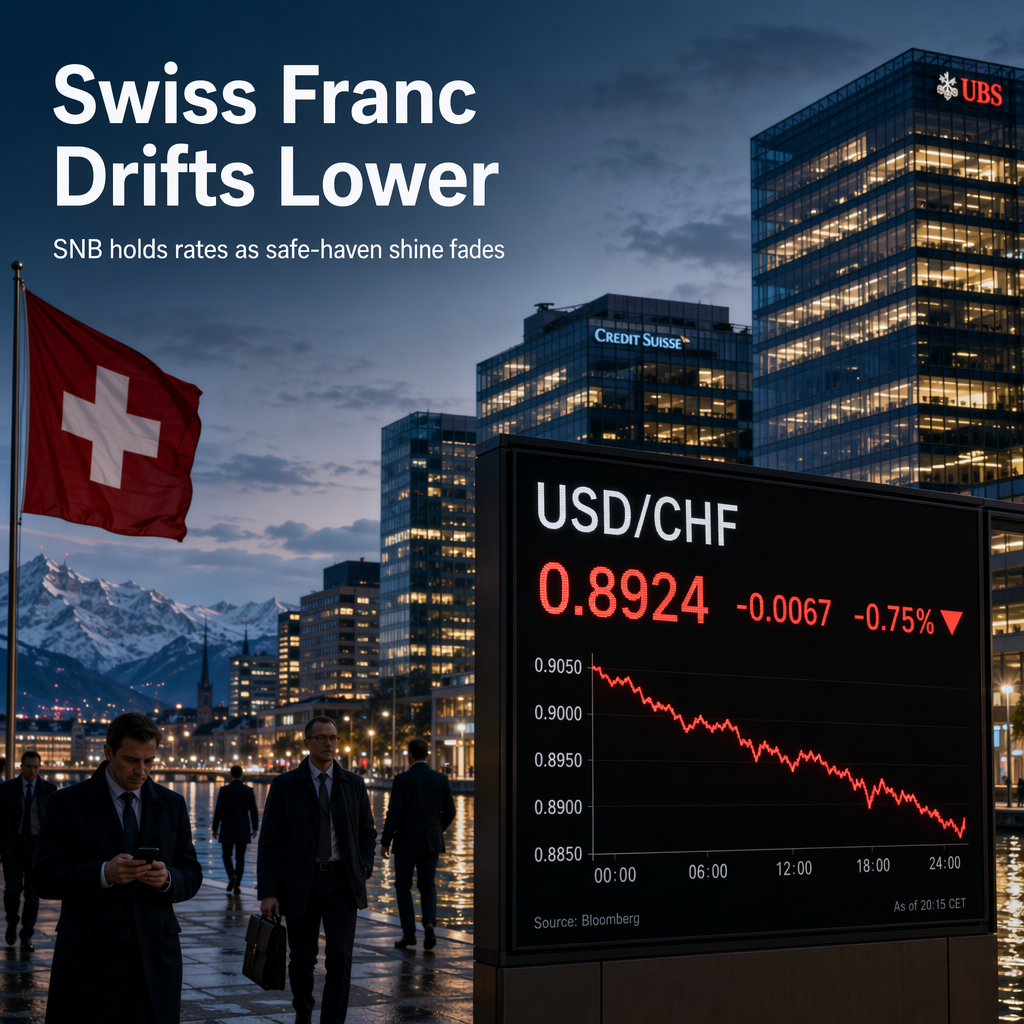 Swiss Franc Weakens as SNB Holds Rates and Safe-Haven Demand Fades
