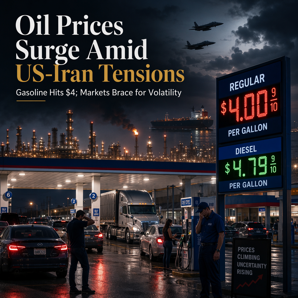 US-Iran Conflict Drives Oil Prices Higher, Gasoline Hits $4 as Markets Brace for Volatility