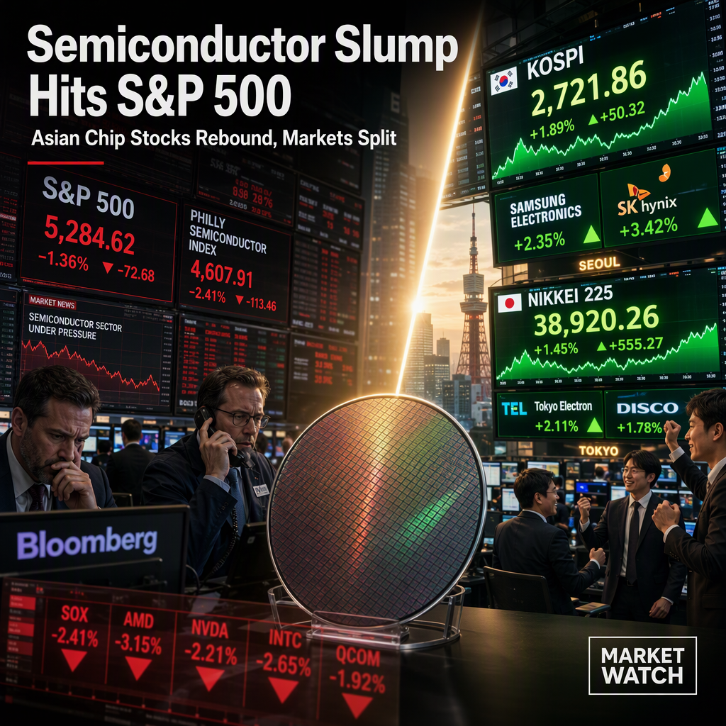 Semiconductor Slump Weighs on S&P 500, But Asian Chip Stocks Rebound