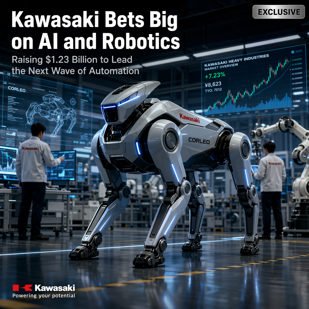 Kawasaki Heavy Industries to Raise $1.23 Billion for AI and Robotics Expansion