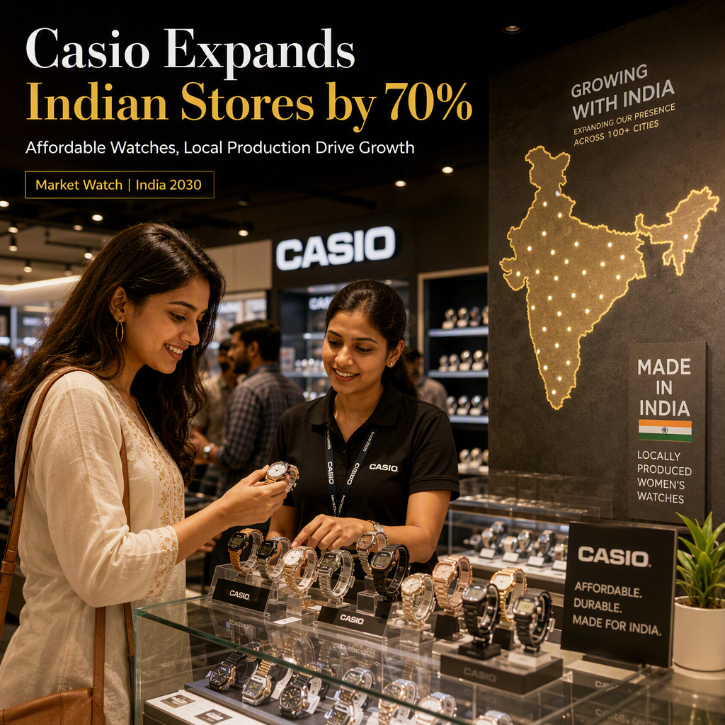Casio Plans 70% Expansion of Indian Store Network, Focuses on Affordable Watches and Local Production