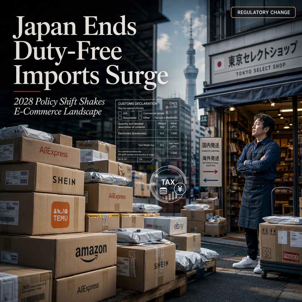 Japan to End Duty-Free Exemption for Low-Value Imports After 200 Million Shipments Surge