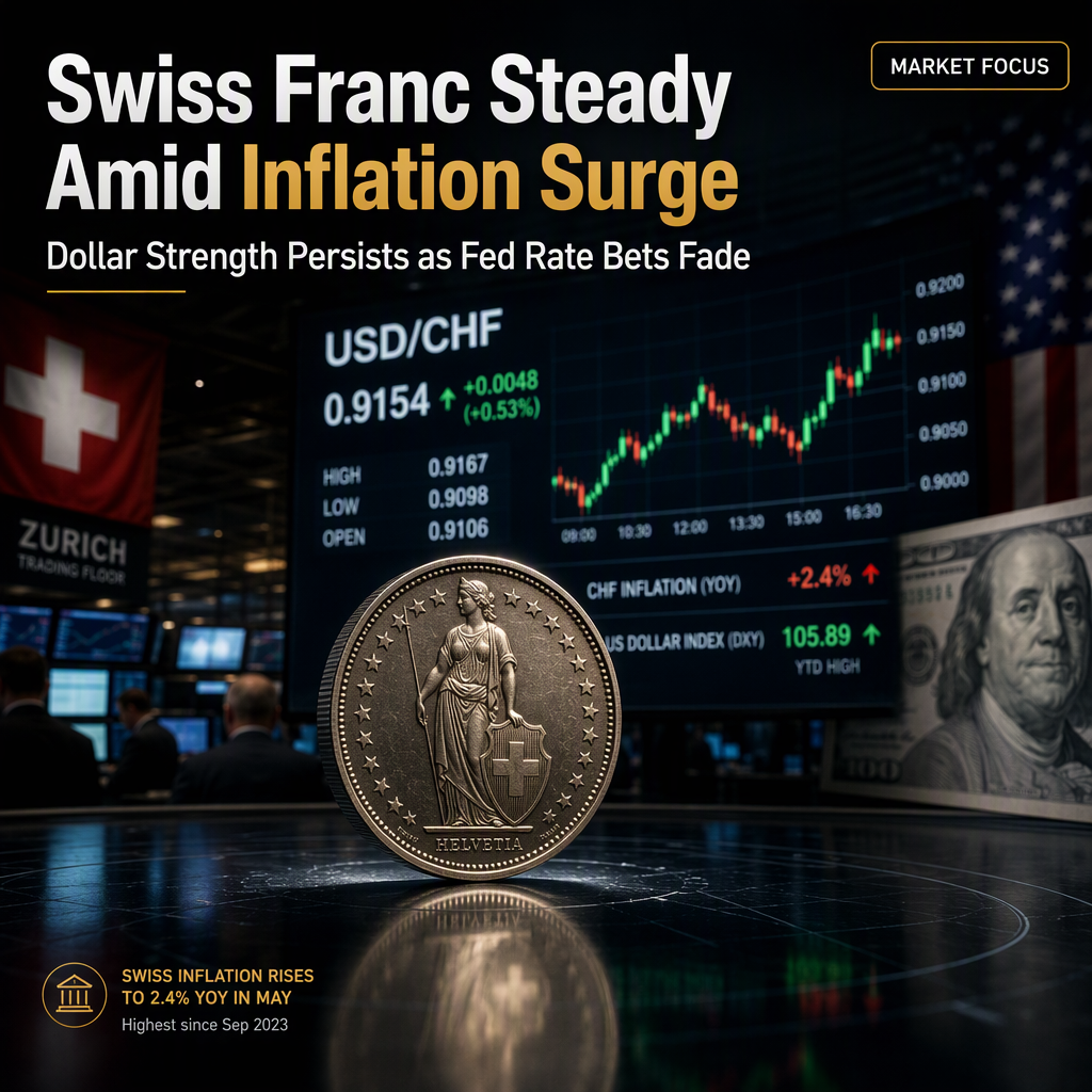 Swiss Franc Holds Steady as Swiss Inflation Rises and US Dollar Hits Yearly High