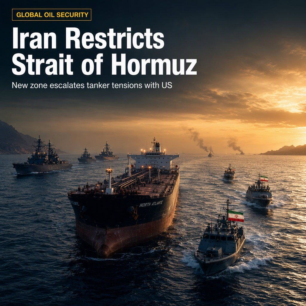 Iran Announces New Restricted Zone in Strait of Hormuz Amid Tanker Attacks Involving US Interests