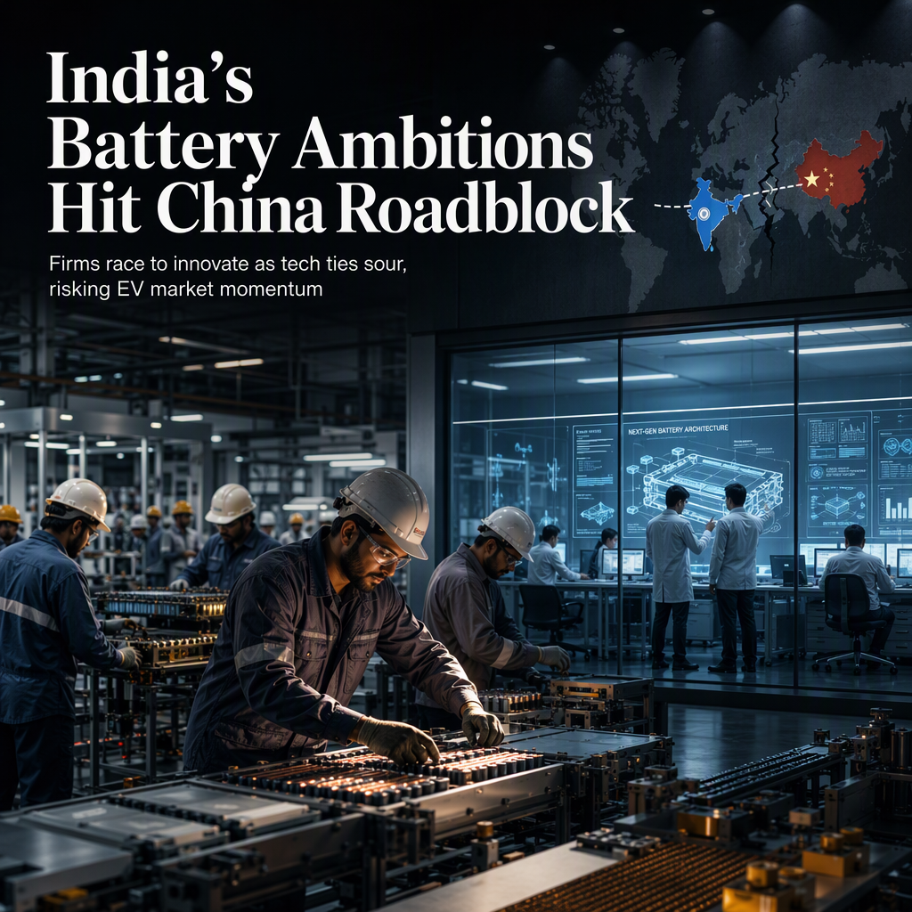 Indian Battery Cell Firms Scale Back Ambitions Amid Sour China Partnerships