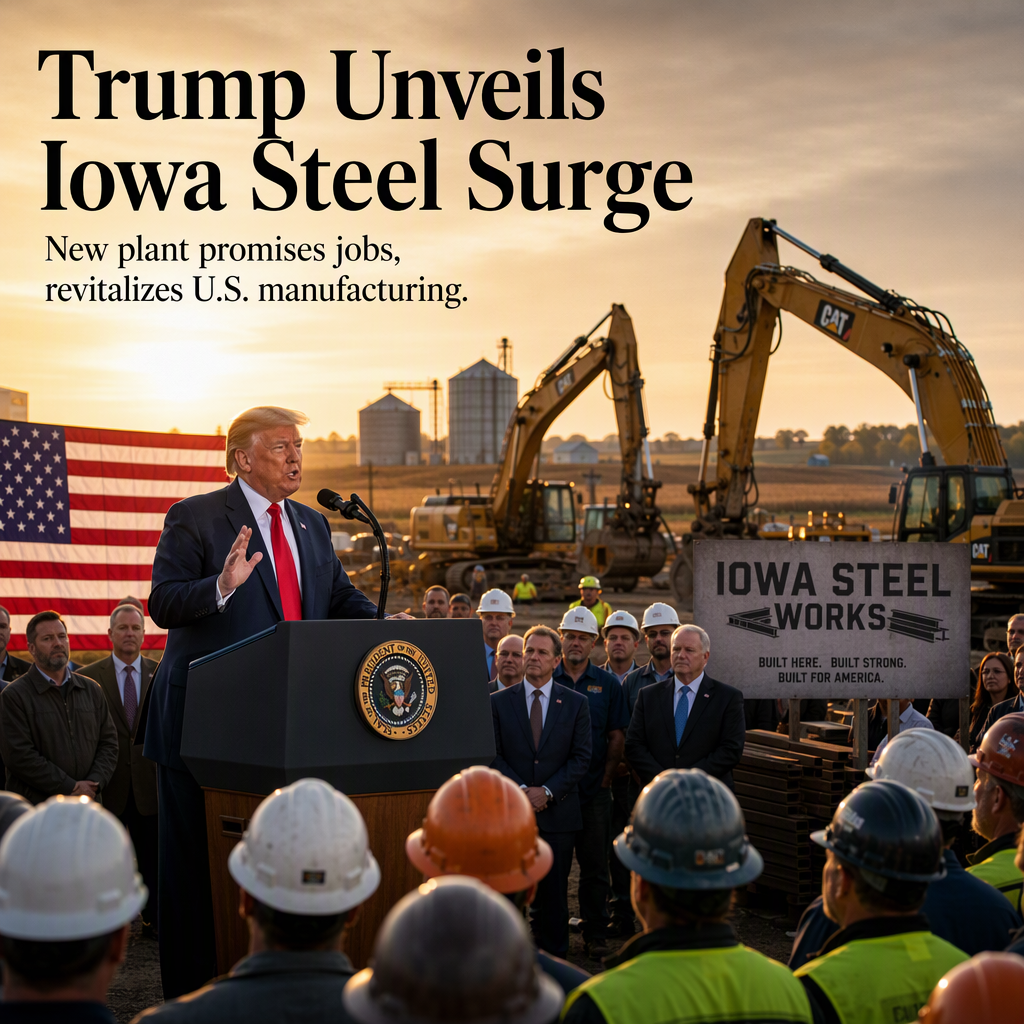 Trump Announces New Iowa Steel Plant, Aiming to Boost U.S. Manufacturing and Jobs