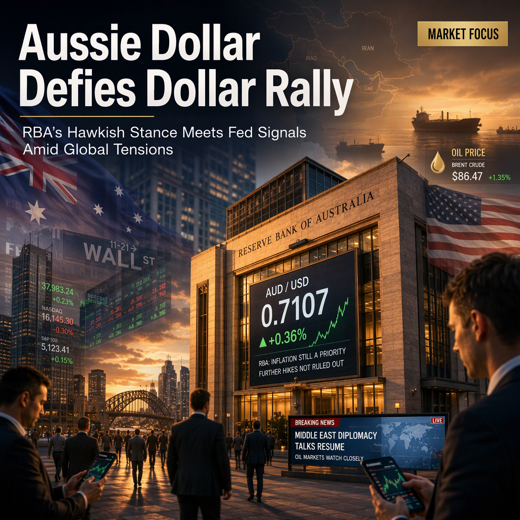 Australian Dollar Holds Firm as RBA Hawkishness Counters US Dollar Strength Amid Middle East Diplomacy