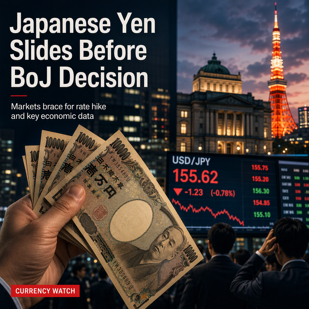 Japanese Yen Weakens Ahead of Bank of Japan Meeting as Markets Eye Potential Rate Hike