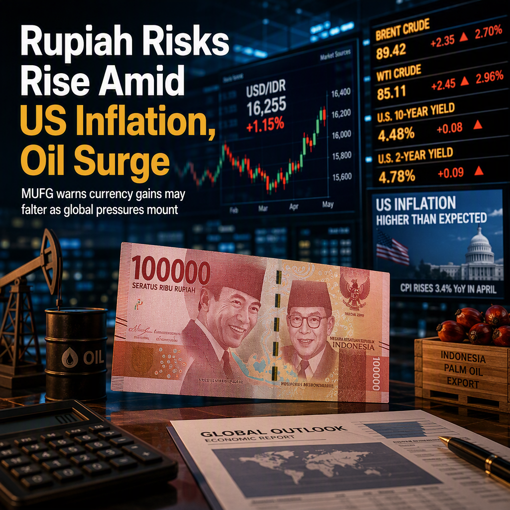Indonesian Rupiah Faces Pressure from US Inflation and Rising Oil Prices, MUFG Warns
