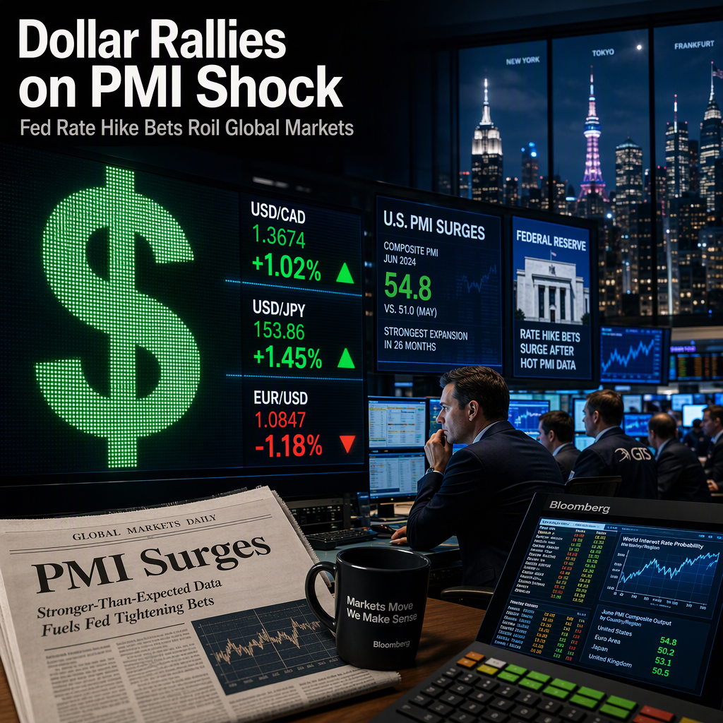 US Dollar Surges Across Major Currencies After Hot PMI Data Fuels Rate-Hike Bets