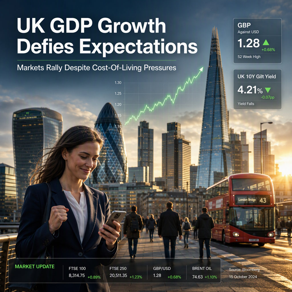 UK GDP Growth Surpasses Expectations in August Amid Cost-of-Living Crisis