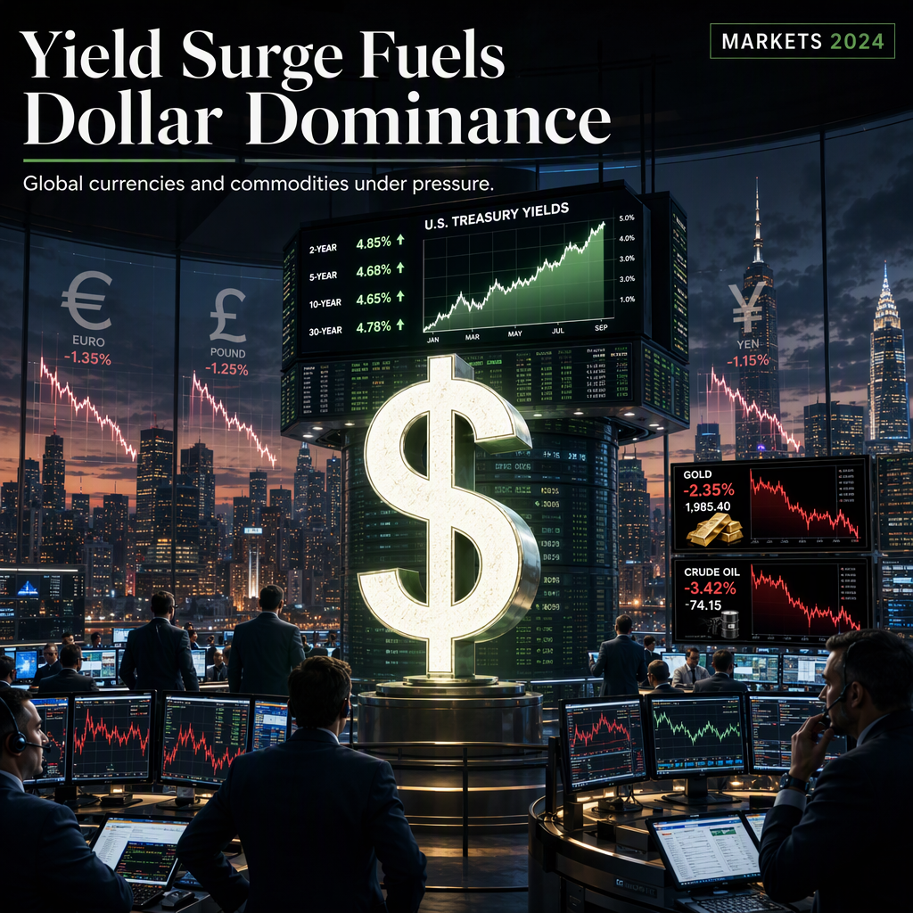 Surging US Treasury Yields Drive Dollar Strength, Pressure Global Currencies and Commodities