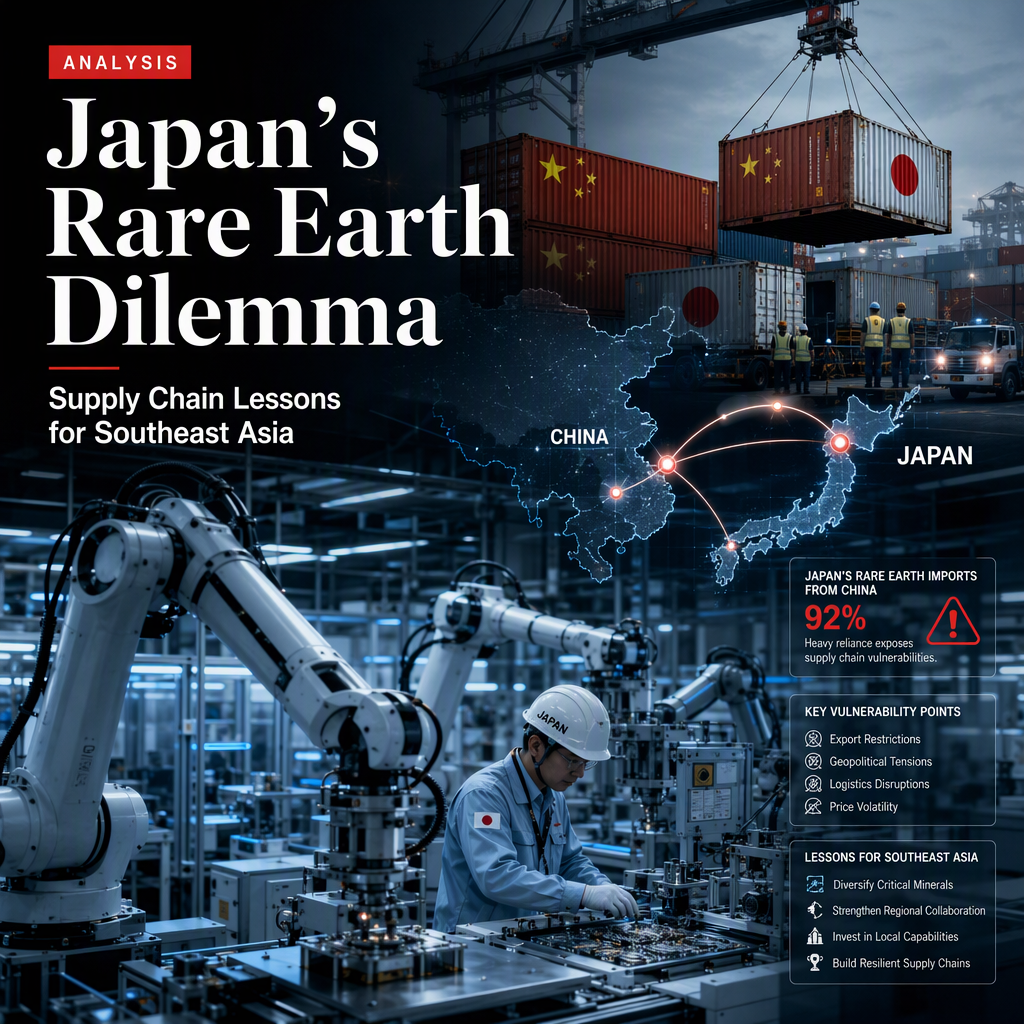 Japan's Reliance on Chinese Rare Earths Highlights Supply Chain Vulnerabilities and Lessons for Southeast Asia