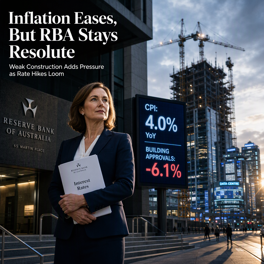 Australia's August CPI Softens, But RBA Maintains Hawkish Stance Amid Weak Building Approvals