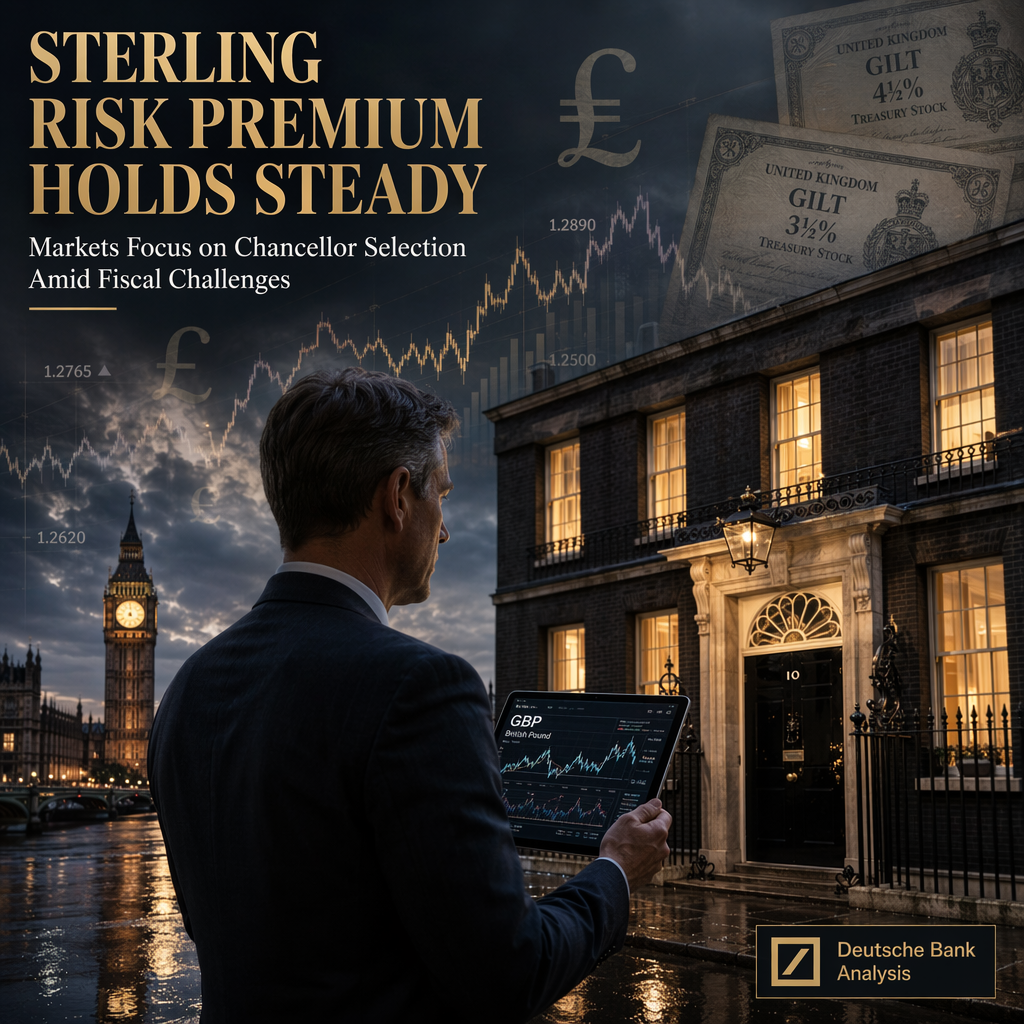 Sterling Risk Premium Steady as Markets Eye UK Chancellor Selection Amid Fiscal Concerns