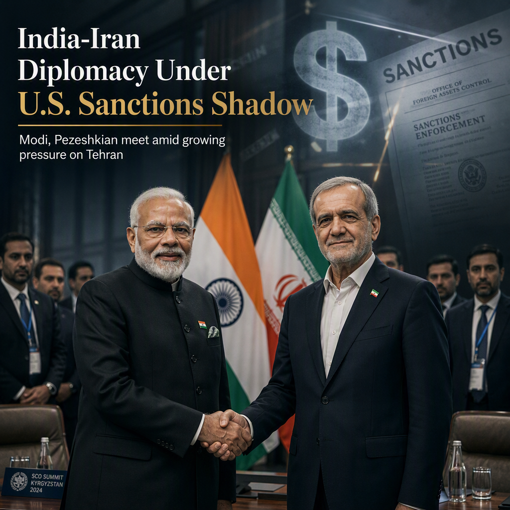 India's Modi Meets Iran's Pezeshkian Amid Rising US Sanctions Pressure