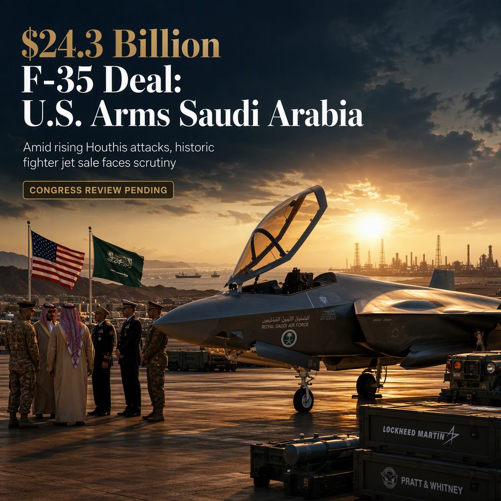 Trump Administration Approves $24.3 Billion F-35 Fighter Jet Sale to Saudi Arabia Amid Rising Houthi Attacks