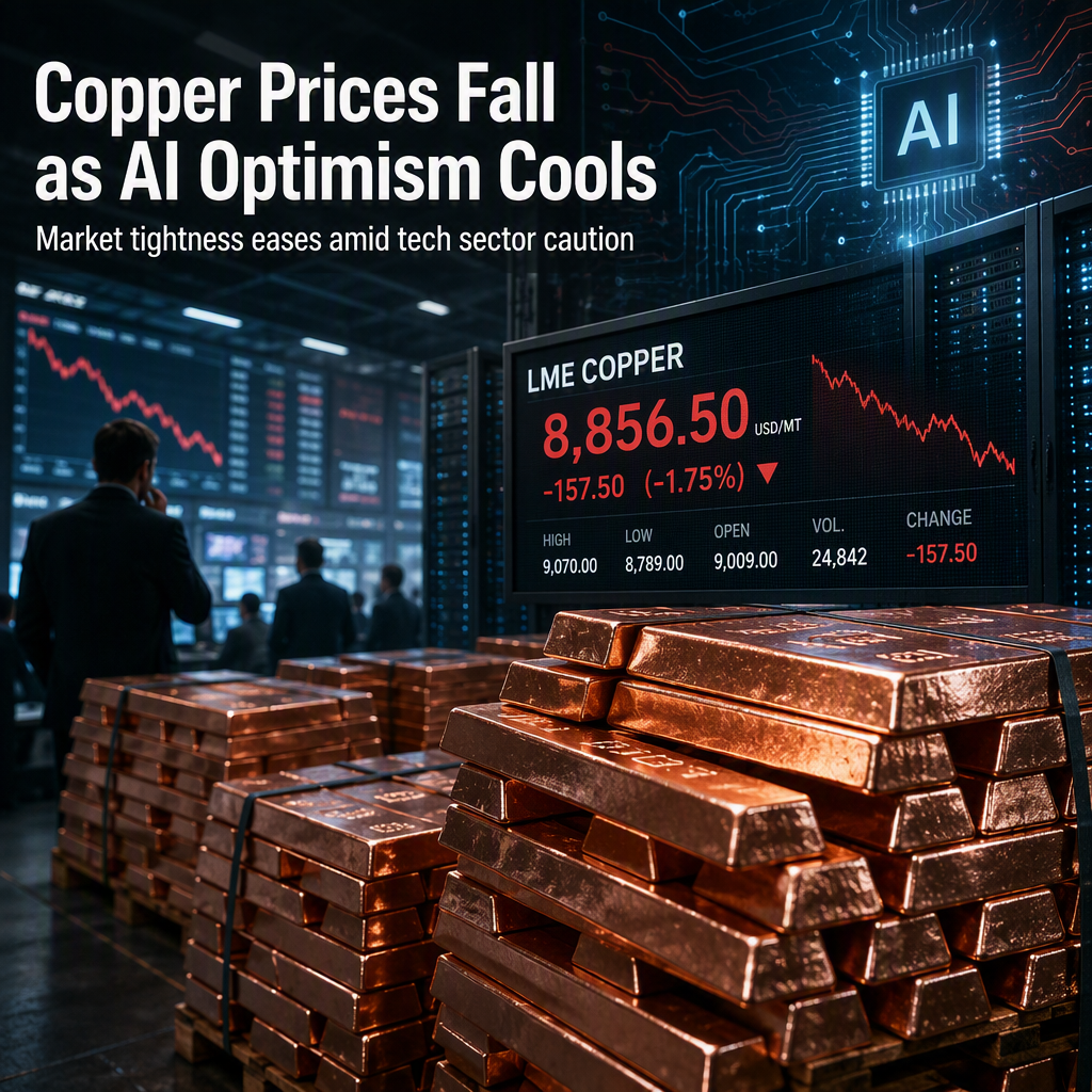 Copper Prices Retreat Amid AI Slowdown Fears and Easing LME Tightness
