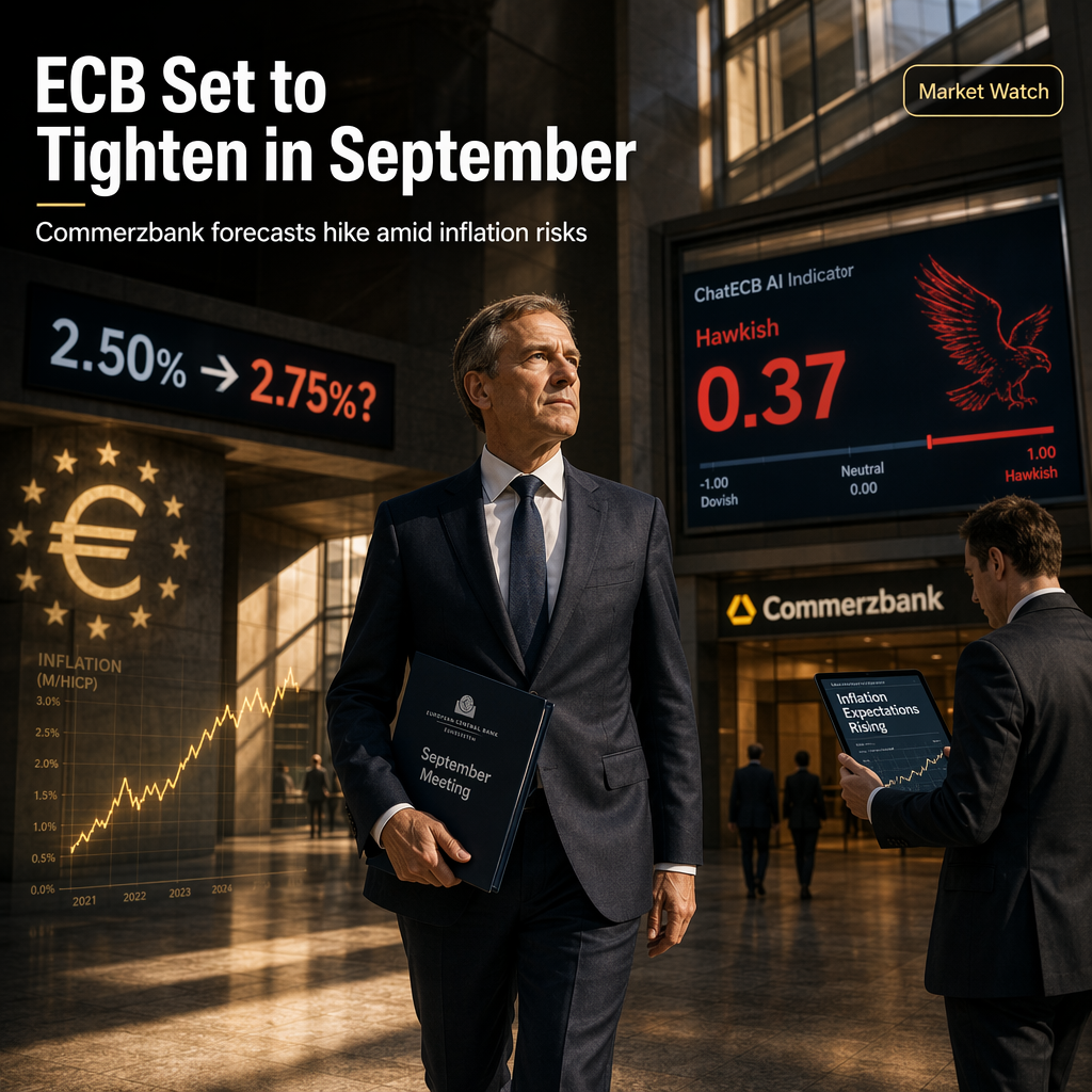 Commerzbank Sees ECB Poised for September Rate Hike Amid Persistent Inflation Risks