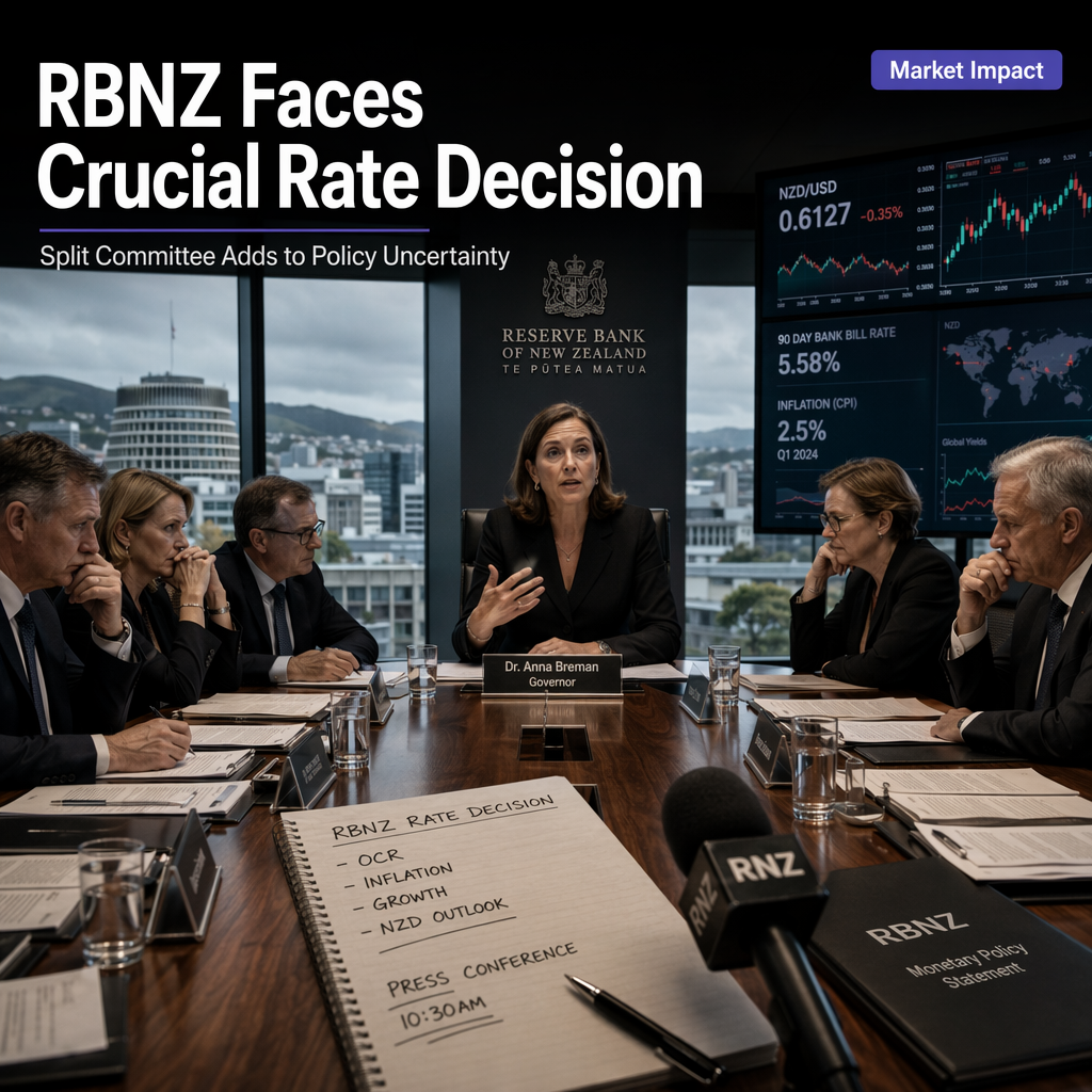 RBNZ Poised for Rate Hike Amid Split Committee and Market Uncertainty
