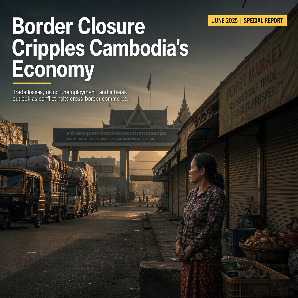 Cambodian Economy Hit Hard by Thailand Border Closure Amid Ongoing Conflict