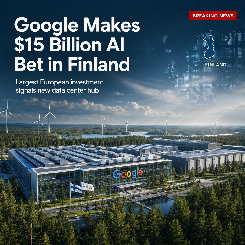 Google Announces $15 Billion AI Infrastructure Investment in Finland, Marking Largest European Commitment