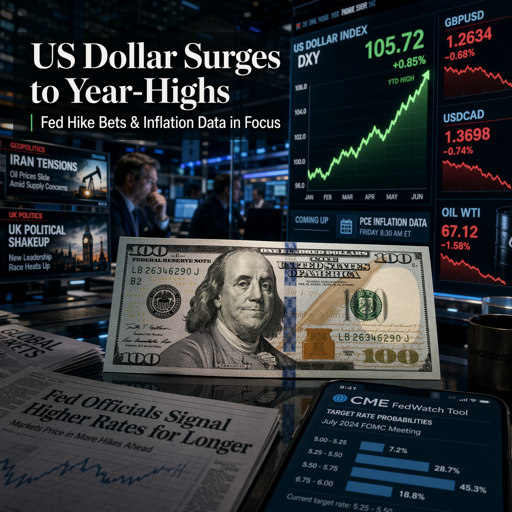 US Dollar Hits Year-Highs as Fed Rate Hike Bets Rise, PCE Inflation Data Looms