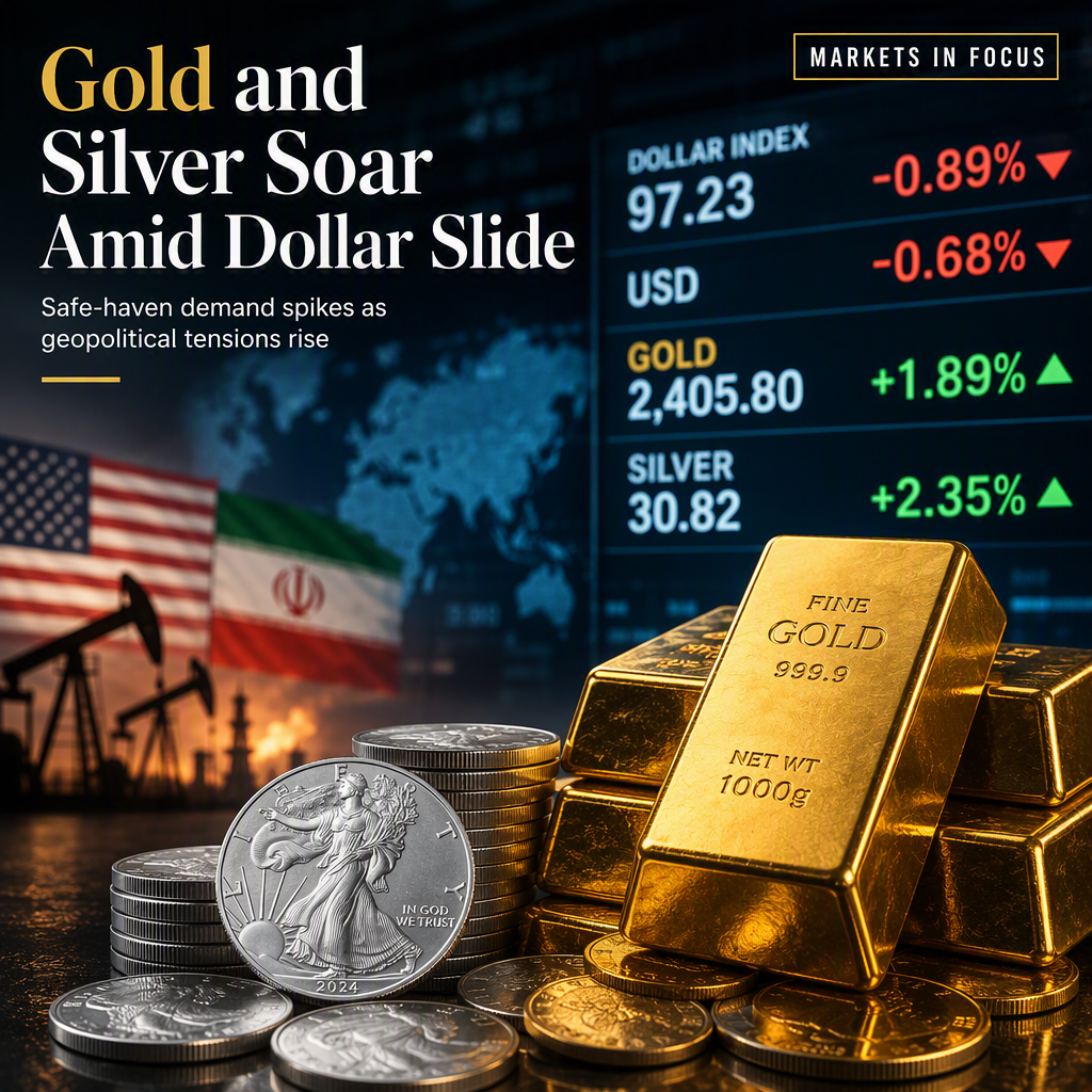 Gold and Silver Surge as US Dollar Weakens Amid Geopolitical Tensions