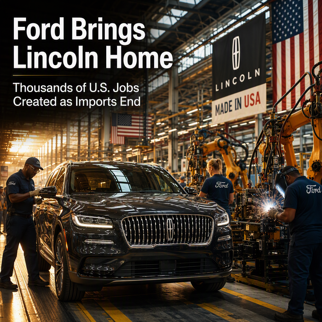 Ford to Expand U.S. Lincoln Production, Ending China Imports and Creating Thousands of Jobs