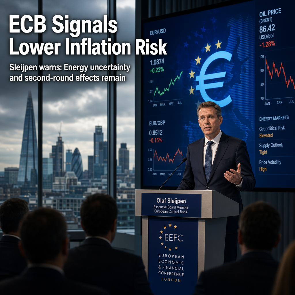 ECB’s Sleijpen: 2022-Style Inflation Spike Unlikely, But Risks Remain