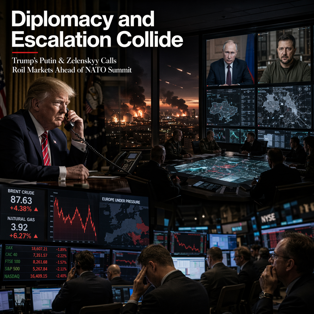 Trump's Calls with Putin and Zelenskyy, Escalating Strikes Heighten Market Uncertainty Ahead of NATO Summit
